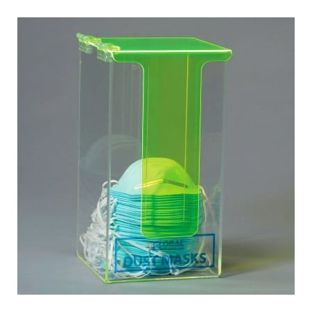 National Marker Co Acrylic Safety PPE Dispenser Dust Mask Dispenser With Cover GLADM1 672065